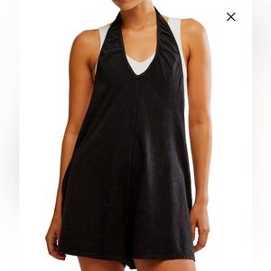 FP Movement by Free People Black Halter Romper